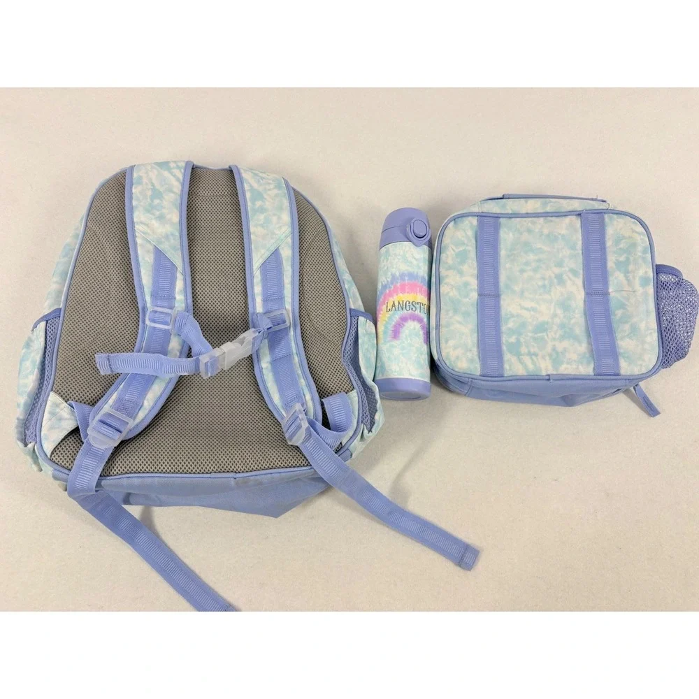 Pottery Barn Kids‎ LANGSTON Backpack Lunch Box Water Bottle Thermos Set Tie Dye